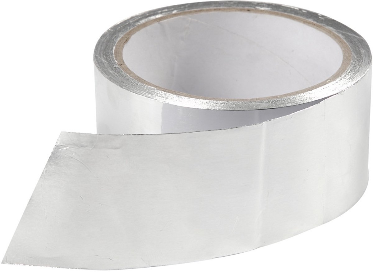 Aluminium tape, b: 50 mm, dikte 0,5 mm, zilver, 20m [HOB-28239]